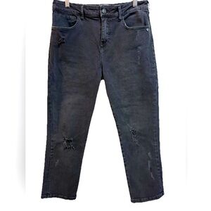 Scotch & Soda Johnny Boyfriend Ankle Jeans. Black.